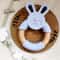 Food Grade Bunny Teether Ring Blue