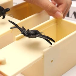 fake spider in box surprise prank gift