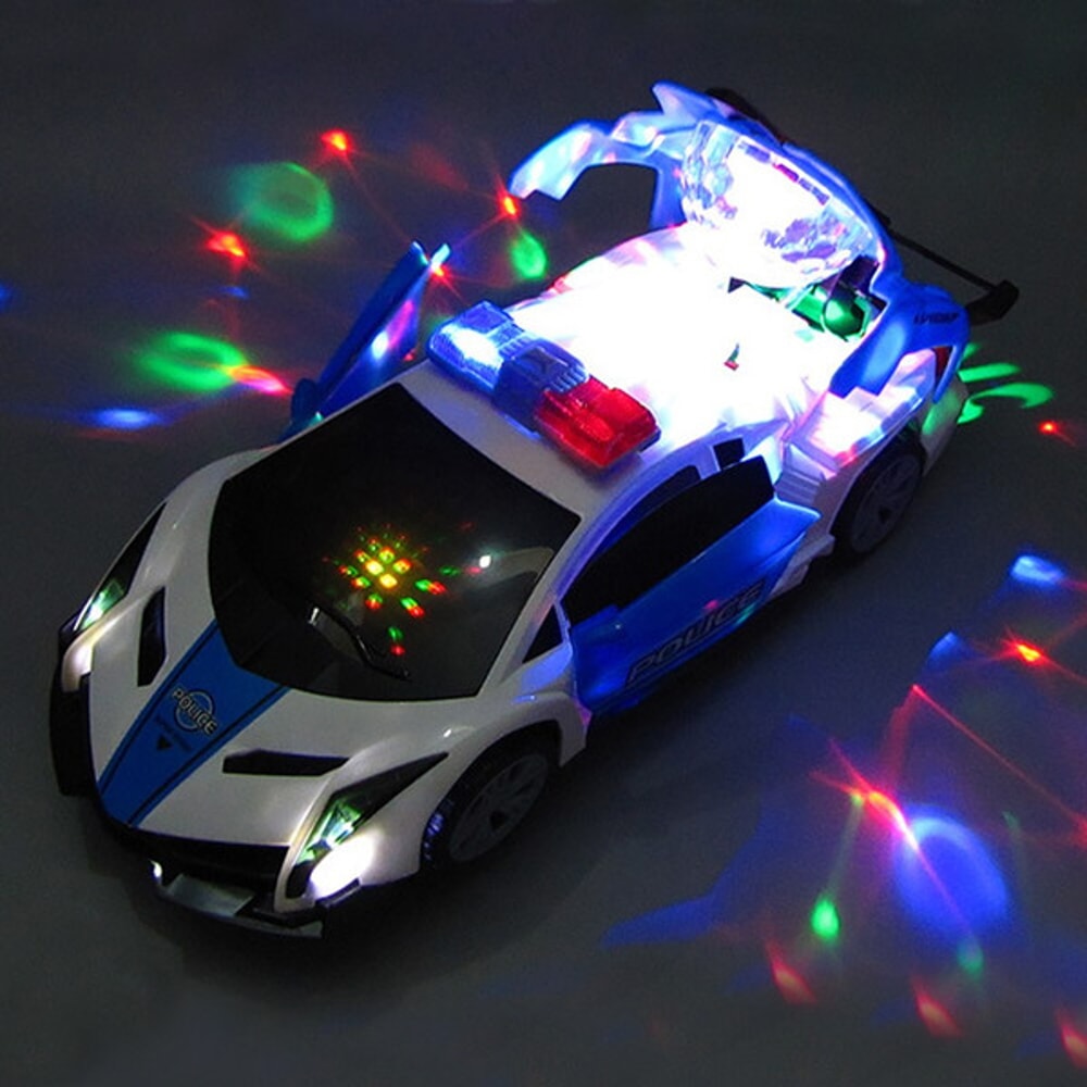 360 Rotating LightUp Police Car Toy