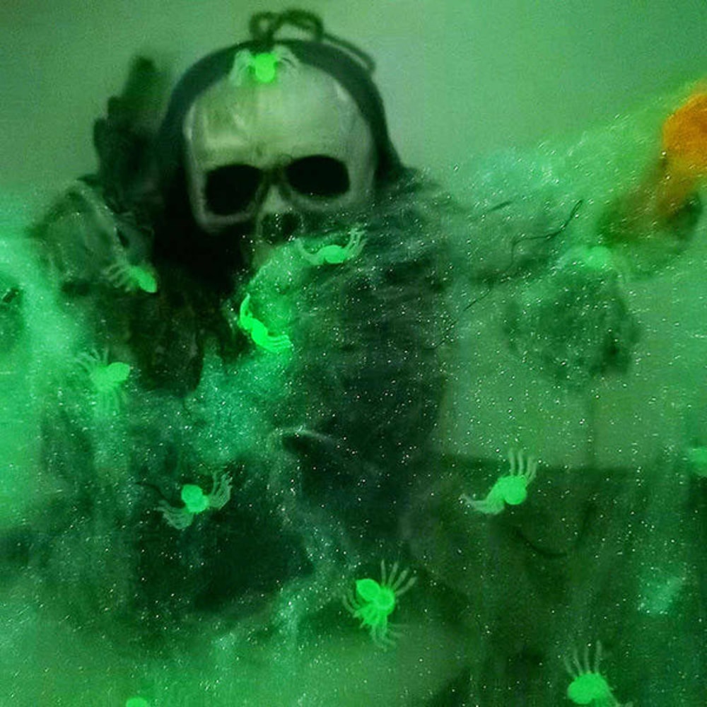 Glow In The Dark Spiders For Halloween Décor 2