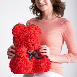 Forever Rose Teddy Bear – Elegant Floral Gift for Valentine's, Anniversaries & More