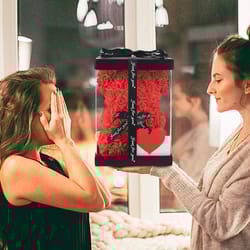 elegant handmade forever rose teddy bear - ideal keepsake gift, crafted from styrofoam for long-lasting beauty