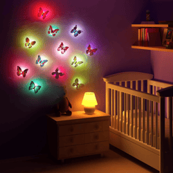 3d led butterfly wall lights - elegant light-up decor
