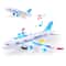 Electronic Aeroplane Toy With Music Autopilot Flash Sound Automatic Rotation Plane Educational Gi
