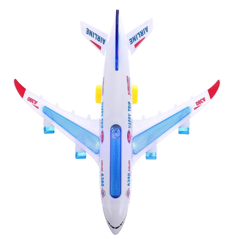 Electronic Aeroplane Toy With Music Autopilot Flash Sound Automatic Rotation Plane Educational Gi