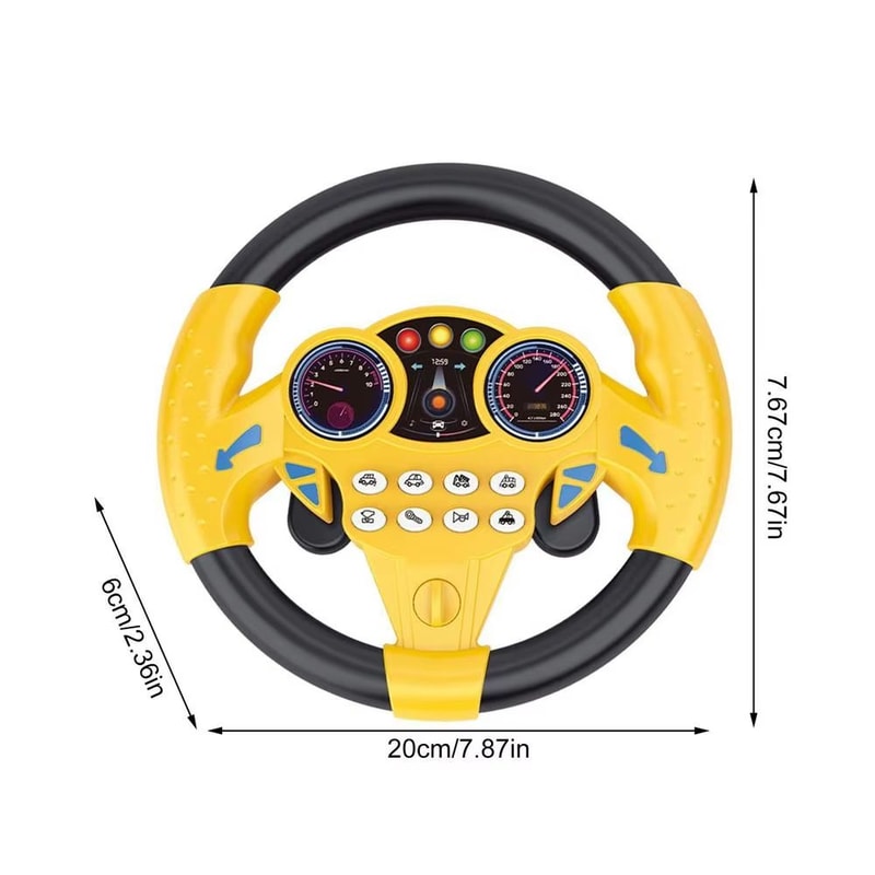 Infant Shining Simulation Steering Wheel Toy Kids Early Education Stroller Toy With Sound Effects 6