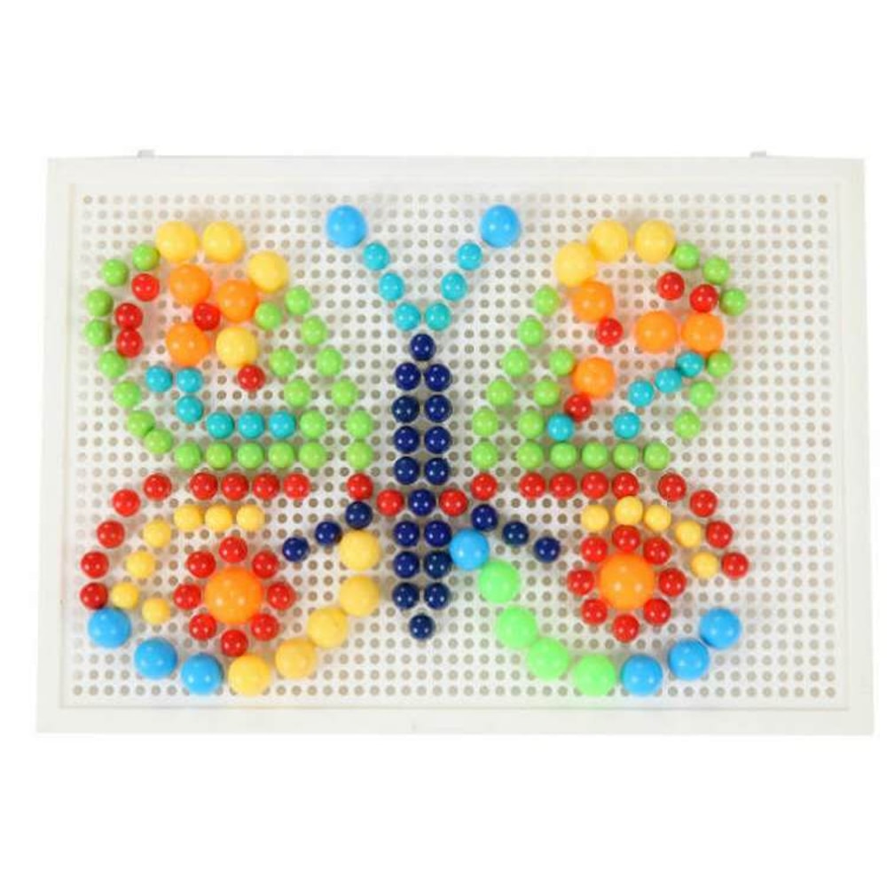 3D Puzzle Games for Kids BoxPacked Grain Mushroom Nail Beads Intelligent Educational Toys