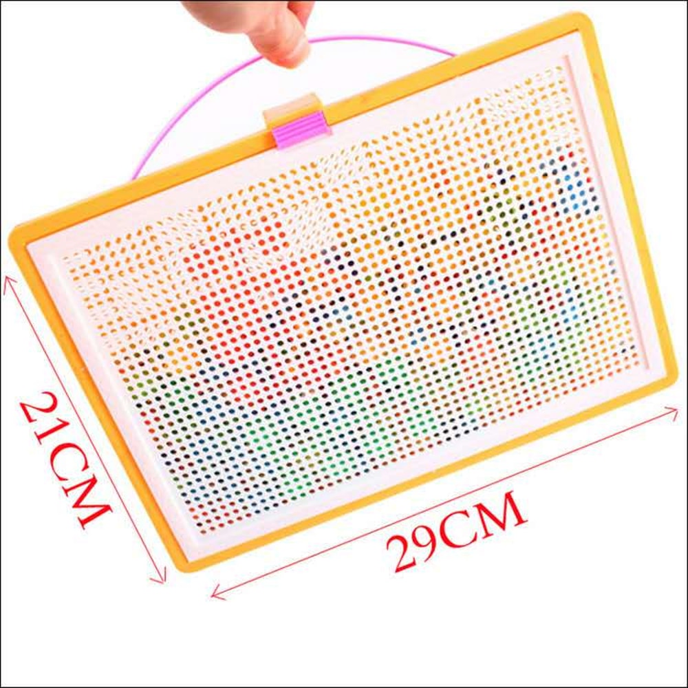 3D Puzzle Games for Kids BoxPacked Grain Mushroom Nail Beads Intelligent Educational Toys