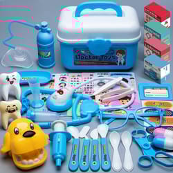 kids medical toy box doctor & nurse role play set with realistic medical tools