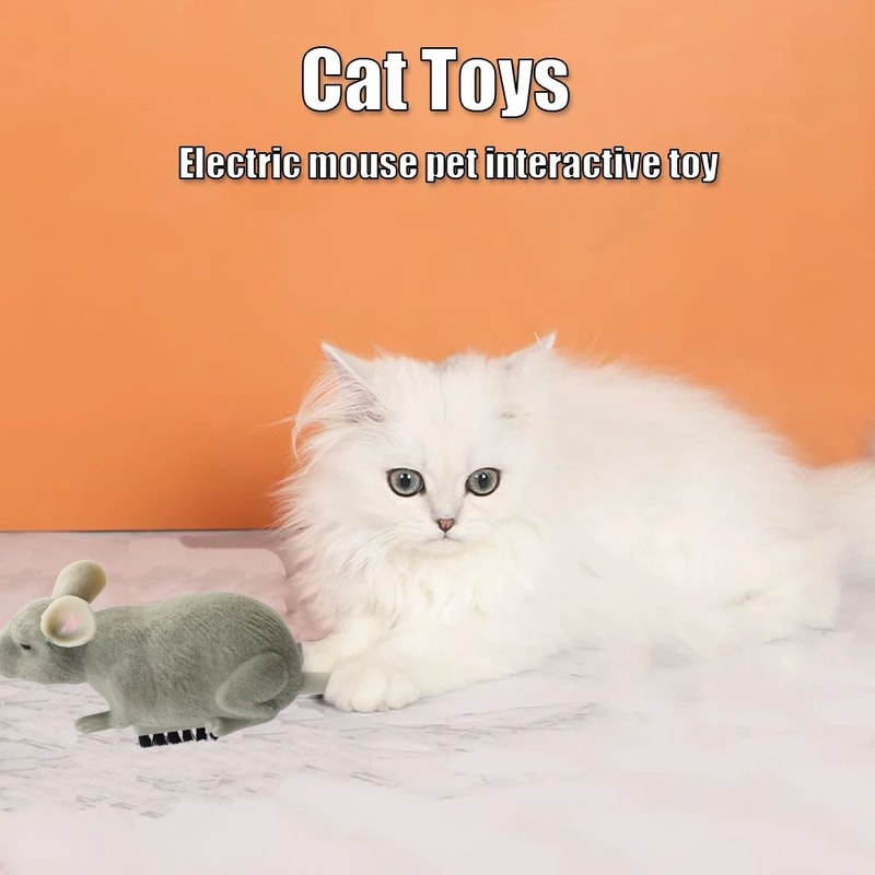 Electric Cat Toy Mouse Automatic Crawling Robot With Vibration For Playful Pet Interaction 0