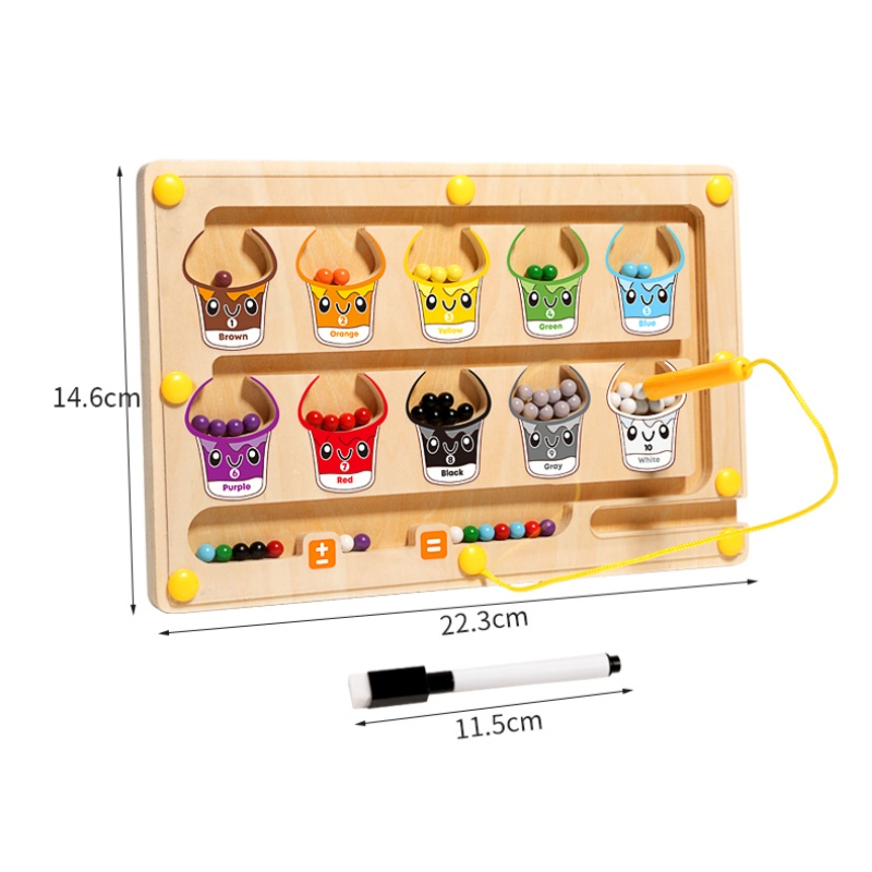 Toddler Montessori Magnetic Color Sorting Maze Drawing Board Number Matching Learning Counting Pre 6