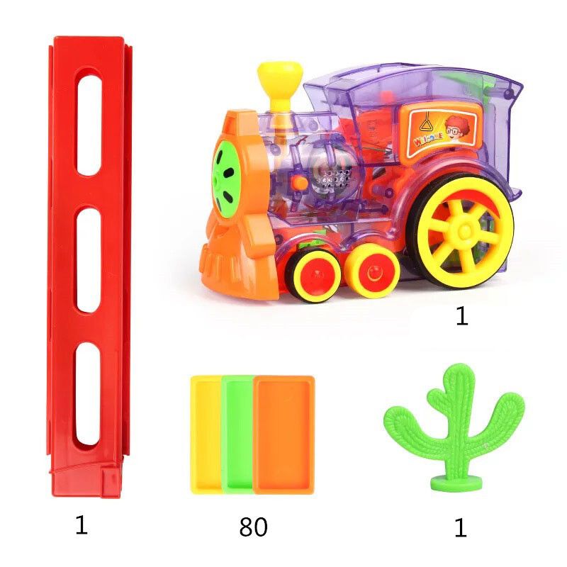 Automatic Domino Train Toy Educational Fun 5