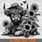 Highland Cow With Sunflowers Vector Line Vector Dxf Laser Screen Silhouette Unique Tithir Desi 0