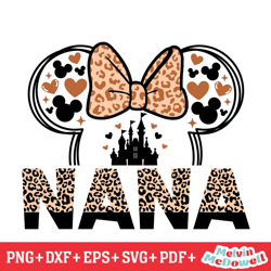 nana minnie mouse disney kingdom svg, disney svg ,disney mickey svg , digital download