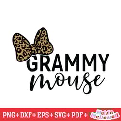 grammy mouse minnie leopard bow tie svg, disney svg ,disney mickey svg , digital download