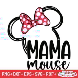 disney mama mouse minnie head svg, disney svg ,disney mickey svg , digital download
