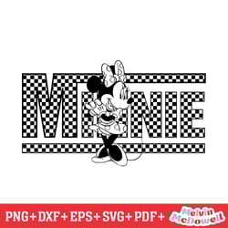 checkered vintage minnie mouse svg, disney svg ,disney mickey svg , digital download file