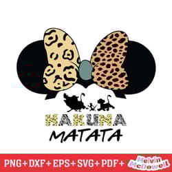 minnie mouse ears hakuna matata svg, disney svg ,disney mickey svg , digital download
