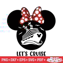let's cruise minnie mouse clipart svg, disney svg ,disney mickey svg , digital download