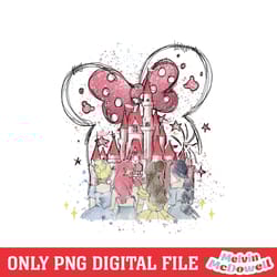 disney princesses minnie mouse castle png, disney png ,disney mickey png, digital download