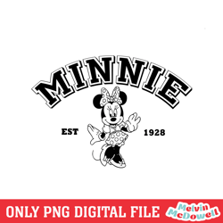 disney minnie mouse est 1928 png, disney png ,disney mickey png, digital download