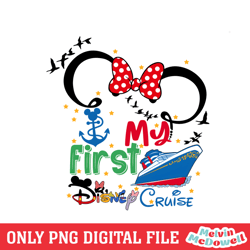 minnie mouse first disney cruise png, disney png ,disney mickey png, digital download
