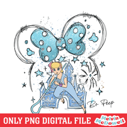 minnie head kingdom bo peep png, disney png ,mickey mouse disney, digital download