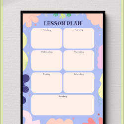 Colorful Pastel Abstract Doodle Shape lesson Plan