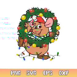 disney cinderella gus gus christmas wreath svg
