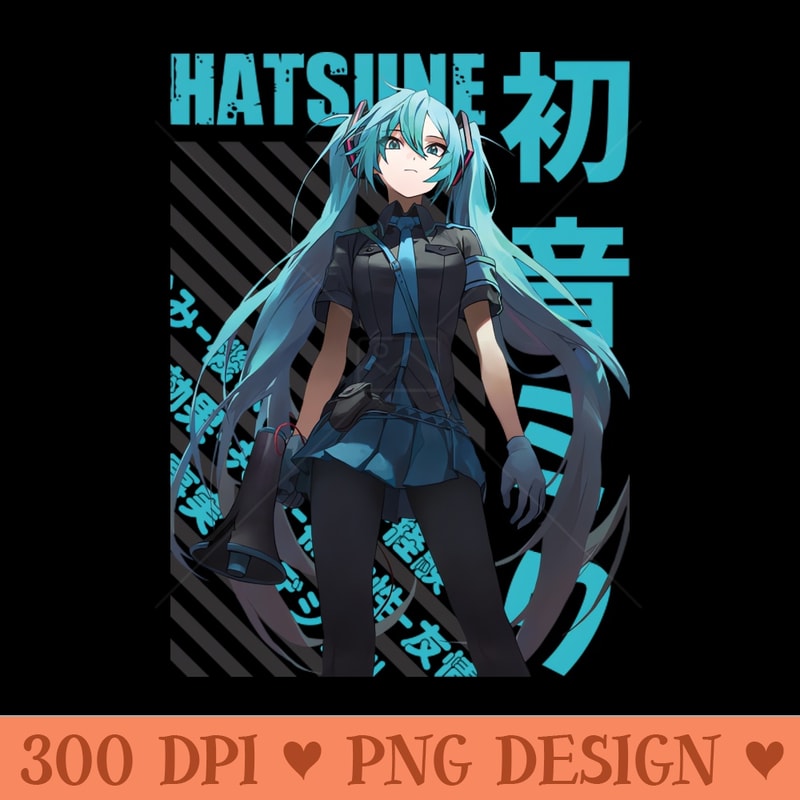 Vocaloid Hatsune Miku - PNG design downloads - Instant Download