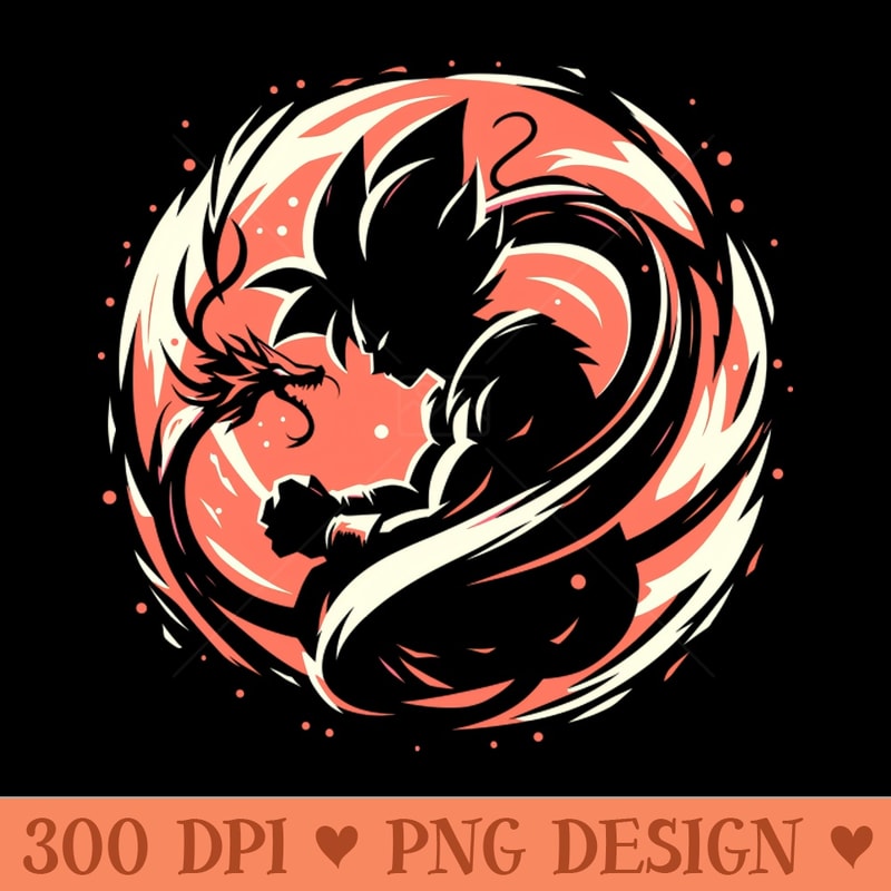 Silhoutte of Dragon Ball 015 - PNG Design Files - Instant Download