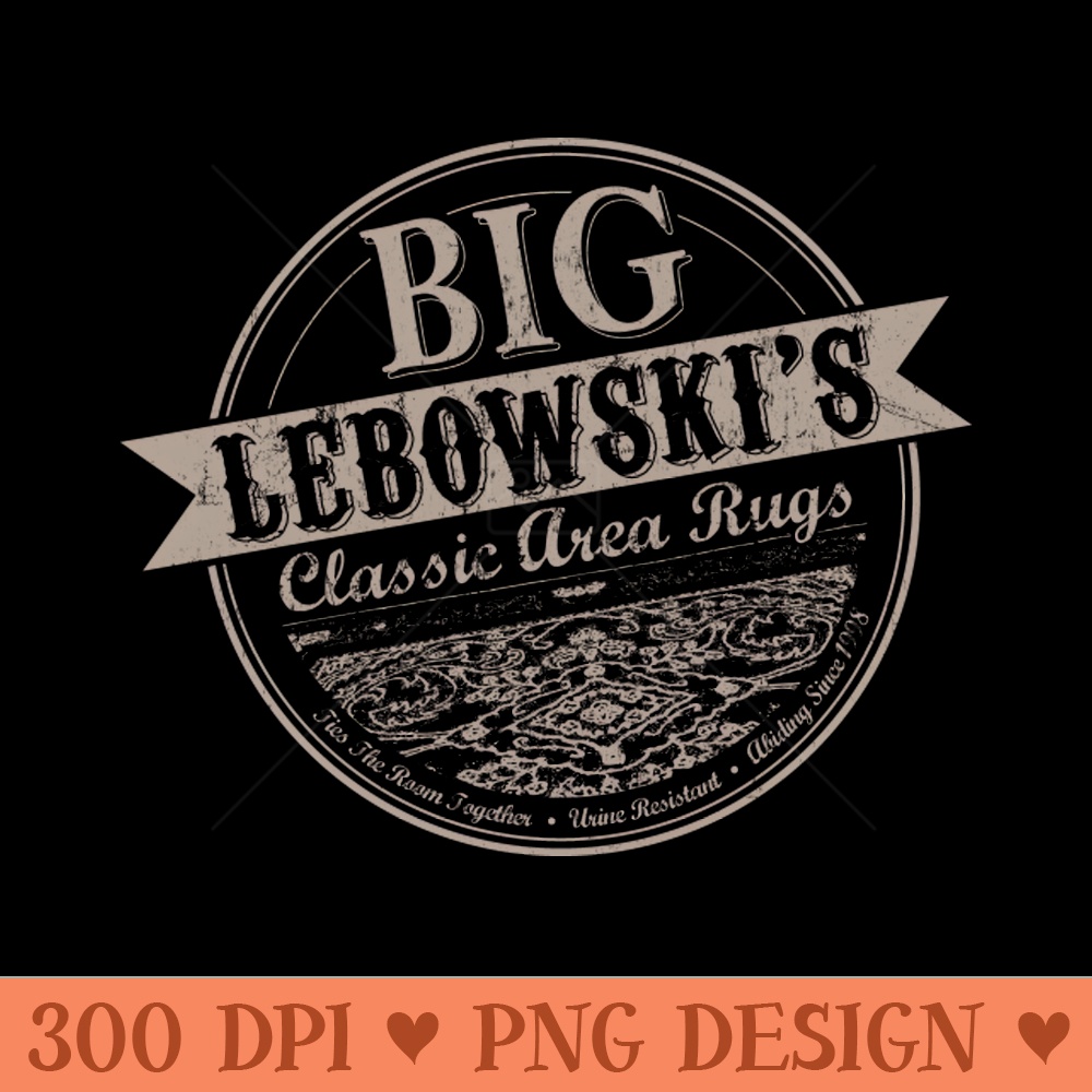 Lebowski's Area Rugs - Printable PNG Images - Fast download