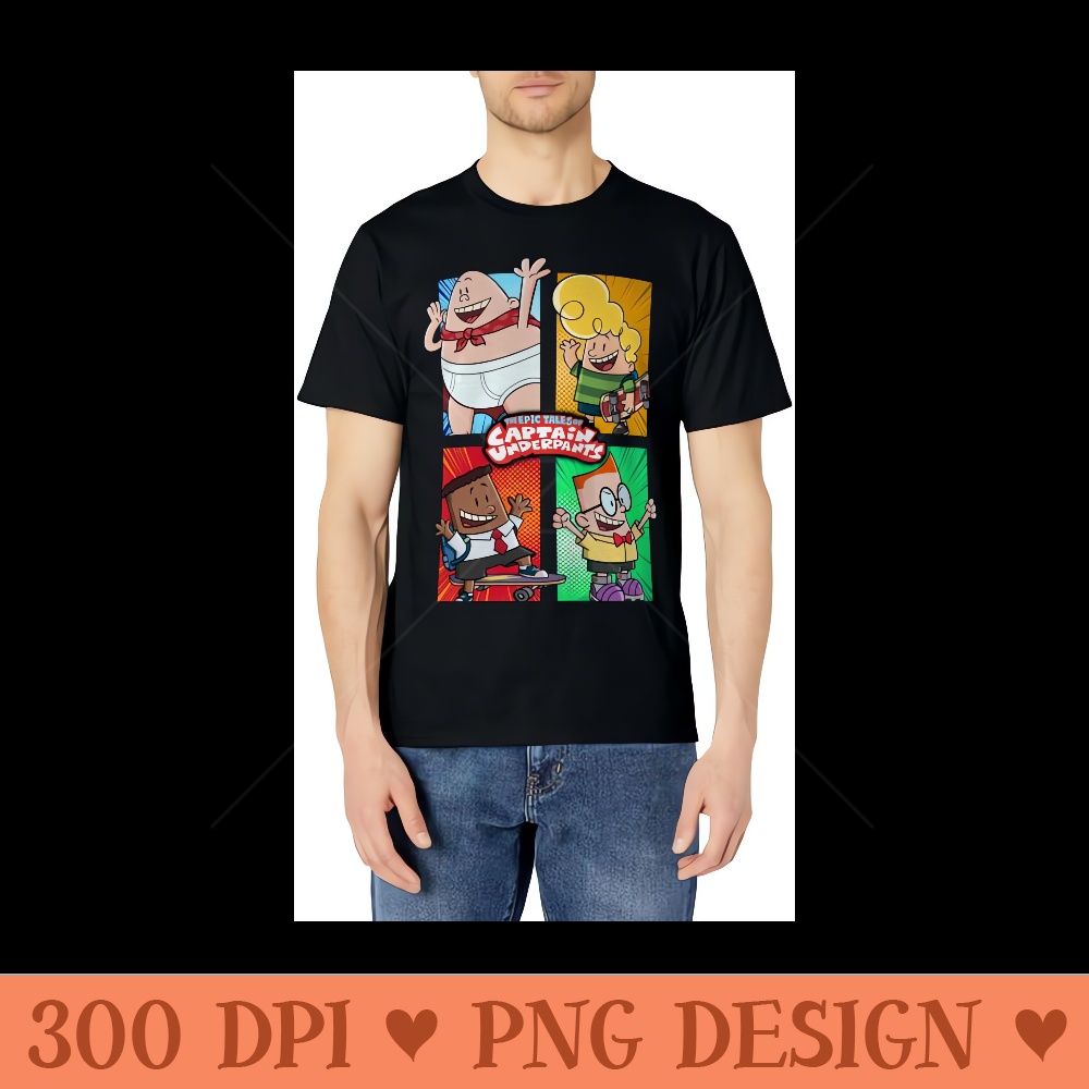 Captain Underpants The First Epic Movie 4 Square Friends - PNG Graphics Download - Add a Festive Touch to Every Day