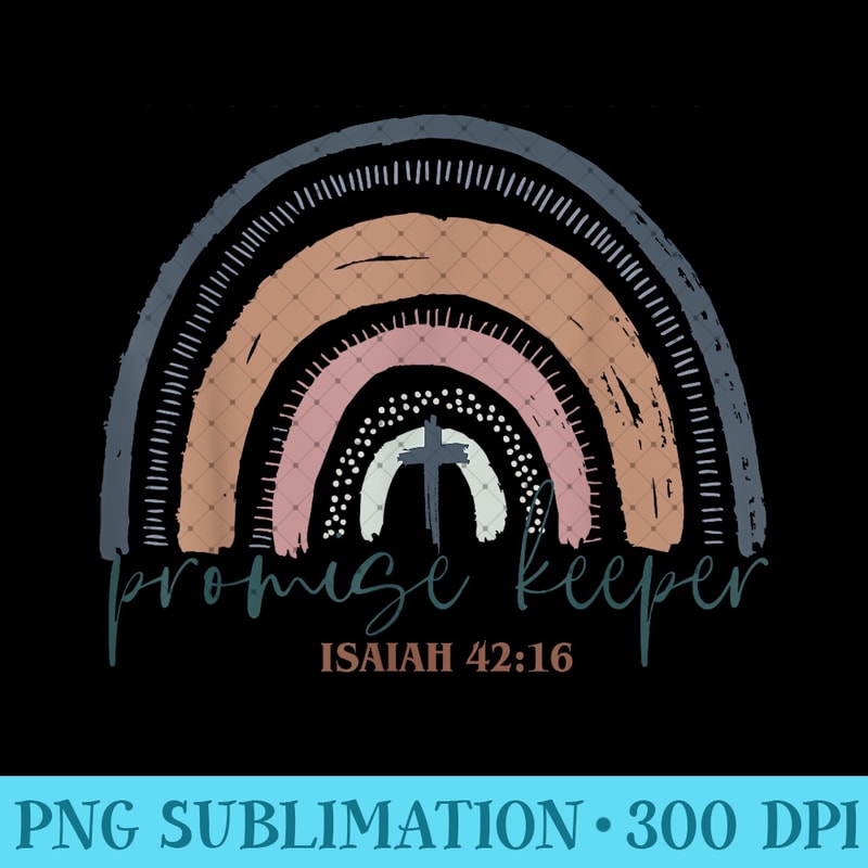 Promise Keeper Christian Bible Quote Boho Rainbow 0968.jpg