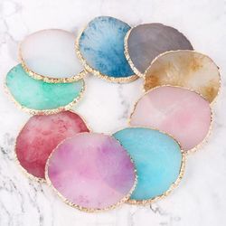 Quartz Resin Agate Coaster Candle Pad for Coffe tbale or Nail art(US Customers)