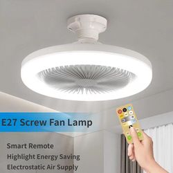 Ceiling Fan with Lights,Small Ceiling Fan with Remote,10-inch Bladeless Fans Dimmable LED Lights(US Customers)