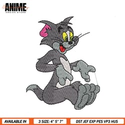 tom and jerry cat embroidery