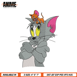 cartoon tom and jerry embroidery