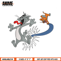 tom and jerry funny embroidery