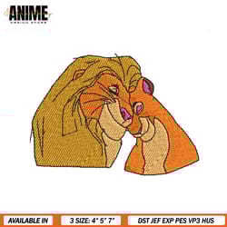 the lion king simba and nala embroidery, embroidery machine files