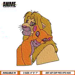the lion king simba nala embroidery design, lion king embroidery