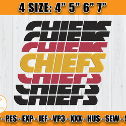 Kansas City Chiefs Embroidery Files, NFL Logo Embroidery Designs, NFL Chiefs, NFL Machine Embroidery