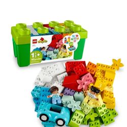 Classic Brick Box Building Set with Storage 10913, Toy Car, Number Bricks and More, Learning Toys for Toddlers, Boys