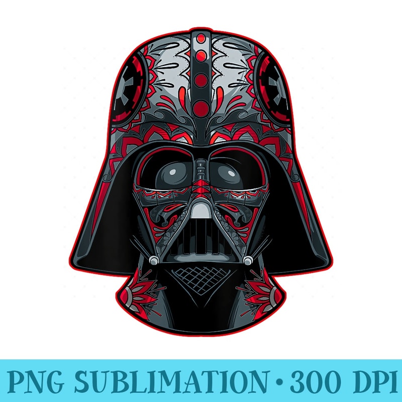 Womens Star Wars Darth Vader Floral Helmet Portrait - Download PNG Files - Fashionable and Fearless