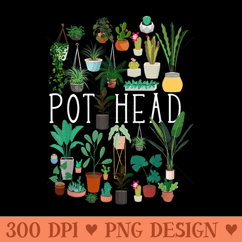 Potted Plant Pot Head - High Quality PNG Files - Lifetime Access To Purchased Files