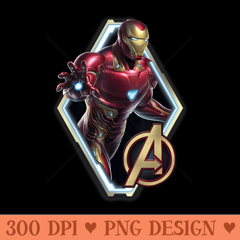 Marvel Avengers Endgame Iron Man Logo Graphic T - High Resolution PNG image download - Easy To Print And User Friendly Designs