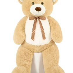 47 Big Teddy Bear Giant Stuffed Animal Plush Soft Toy ,Light-Brown