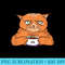 Just. no. Grumpy Funny Cat with Coffee Cup Bad Cattitude - High Resolution PNG Artwork - Create with Confidence
