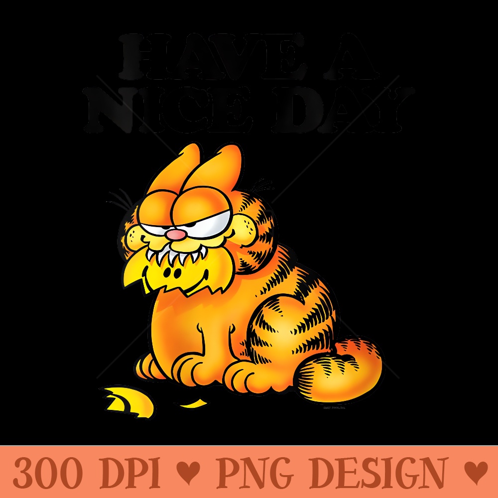 Womens Garfield Have A Nice Day - Mug Sublimation PNG - Enhance Your Apparel with Stunning Detail