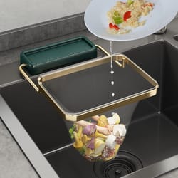 sink filter rack kitchen foldable sink strainer mesh bag stand waste garbage net shelf anti-clogging disposable garbage